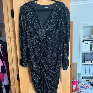 EXPRESS SEQUIN MIDI DRESS